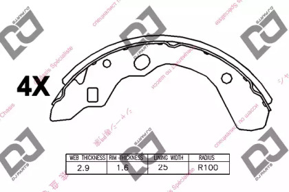 Комлект тормозных накладок DJ PARTS BS1005